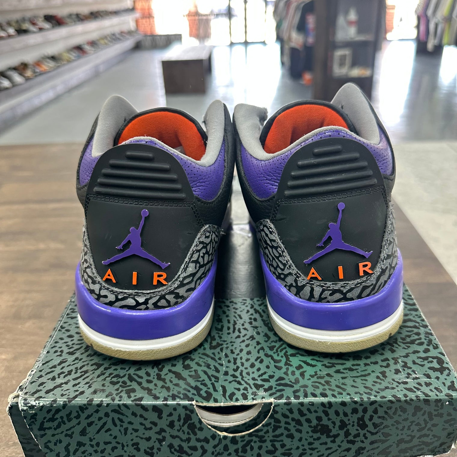 Black Court Purple Jordan 3 (USED)