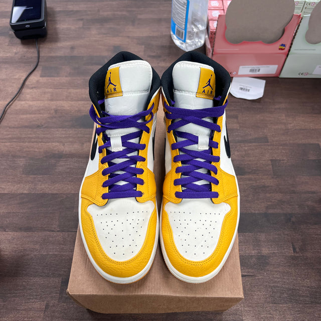 SE Laker Jordan 1 Mid (USED,NO BOX)