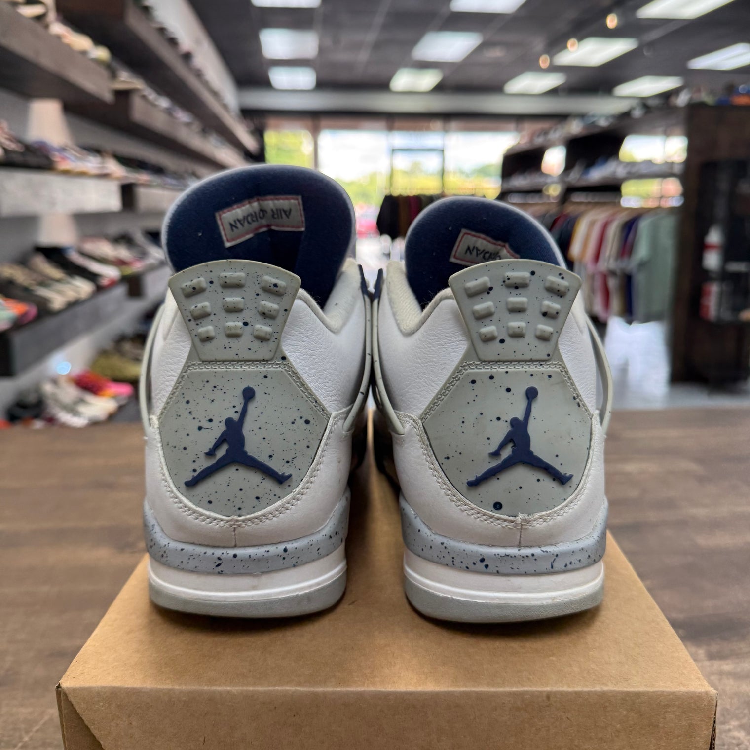 Midnight Navy Jordan 4 Retro (USED, B-Grade Pair, No Box)