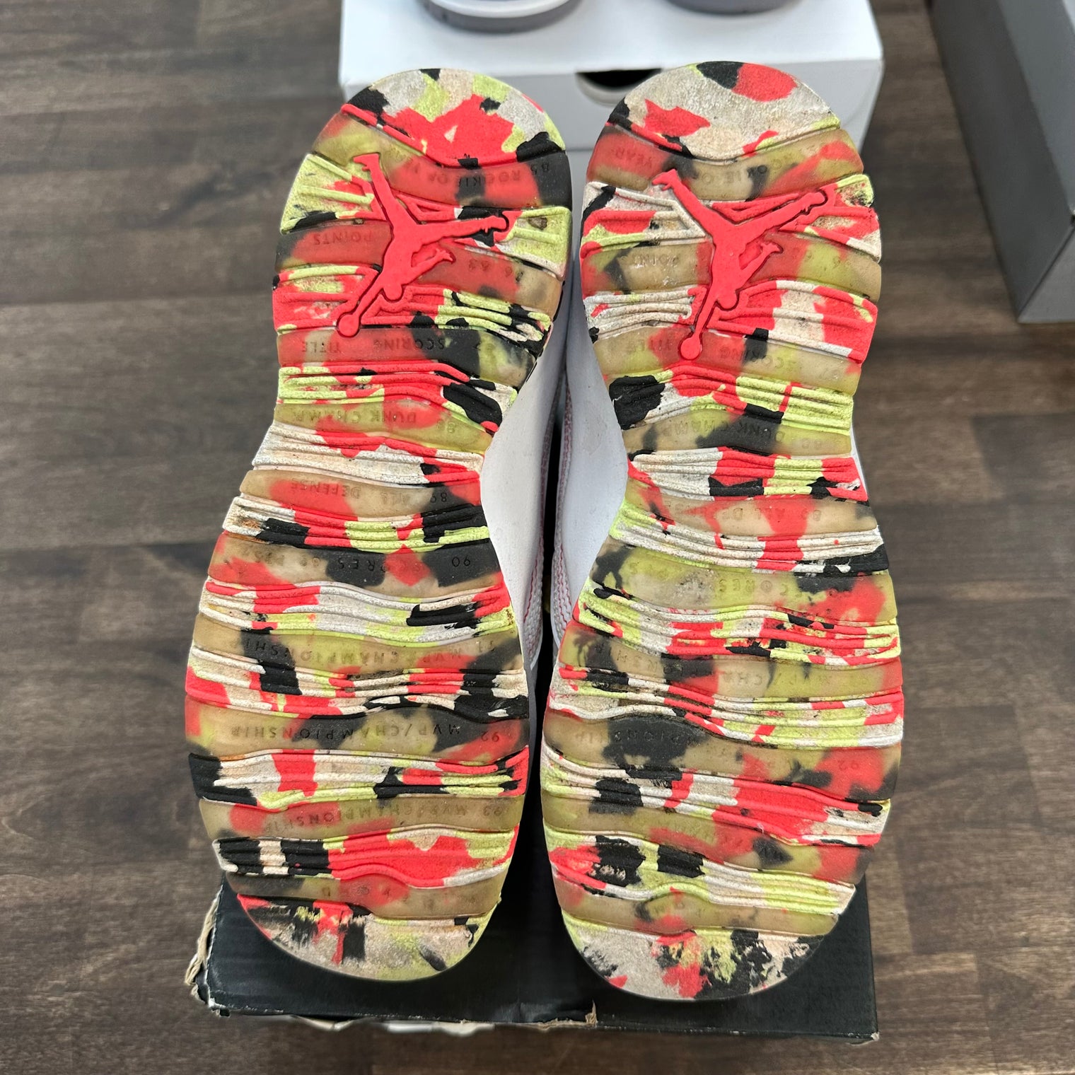 White Barely Volt Ember Glow Jordan 10 (GS) (USED)