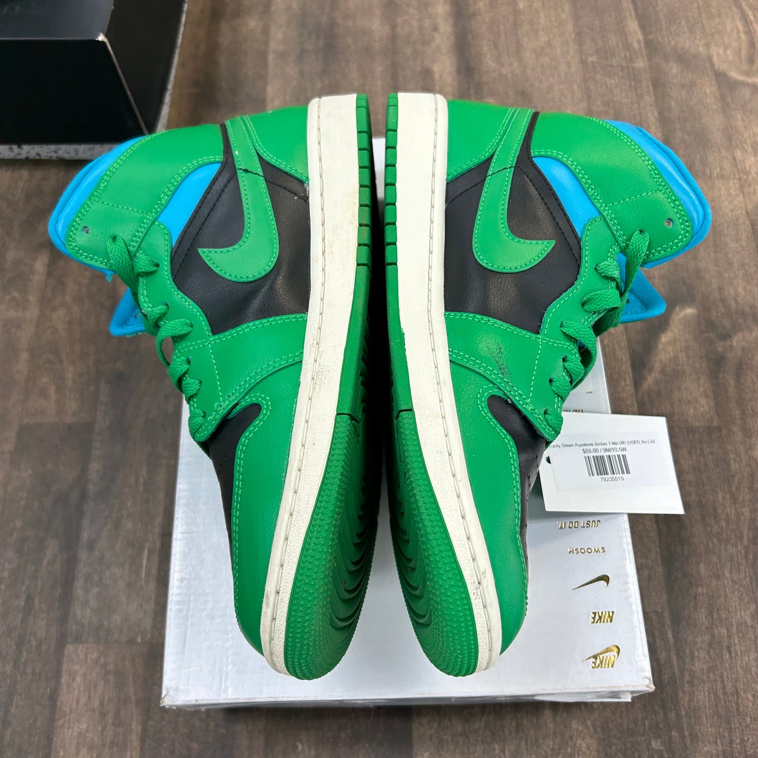 Lucky Green Aquatone Jordan 1 Mid (W) (USED, No Lid)
