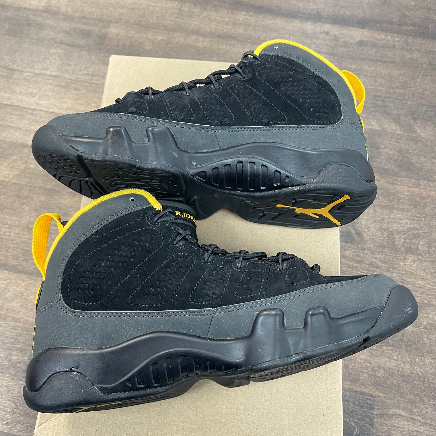 University Gold Jordan 9 (GS) (USED, No Box)