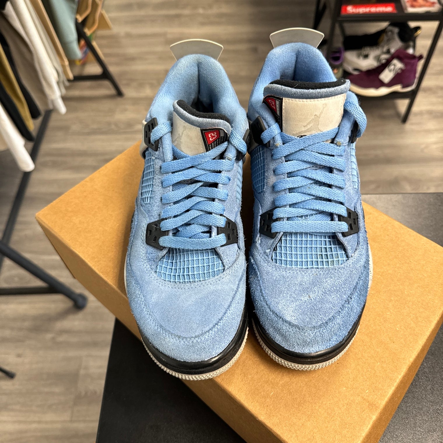 University Blue Jordan 4 (GS) (USED;NO BOX)