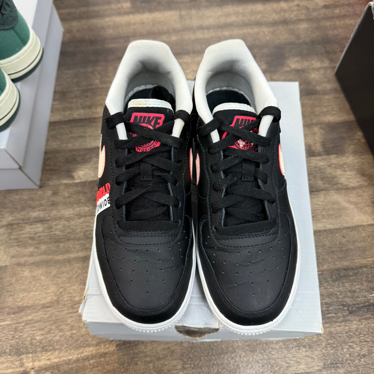 Nike Air Force 1 Low LV8 World Wide Pack Grey Crimson (GS) (USED)