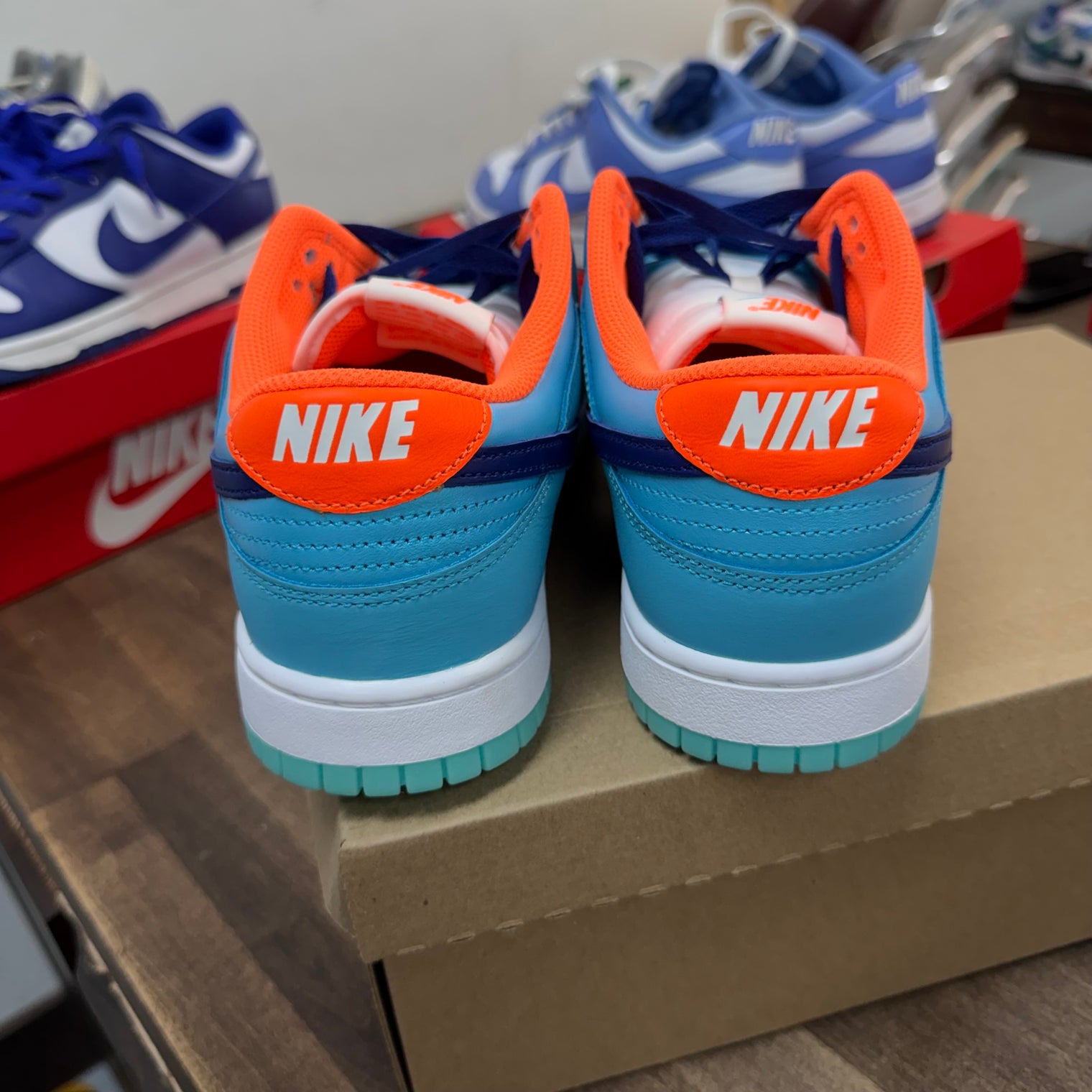 Baltic Blue Total Orange Nike Dunk Low (USED, No Box)