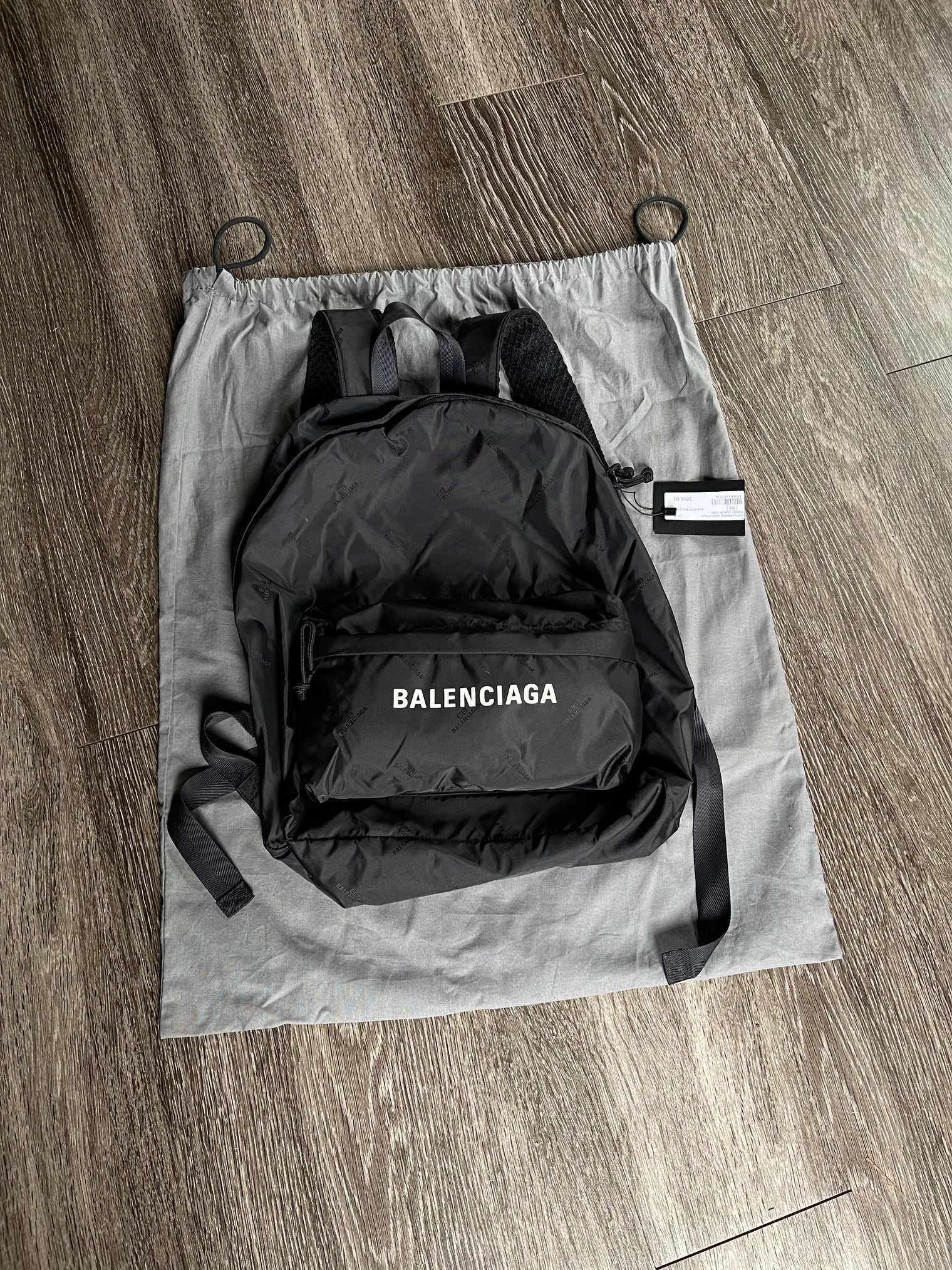 Balenciaga Black Nylon Bookbag