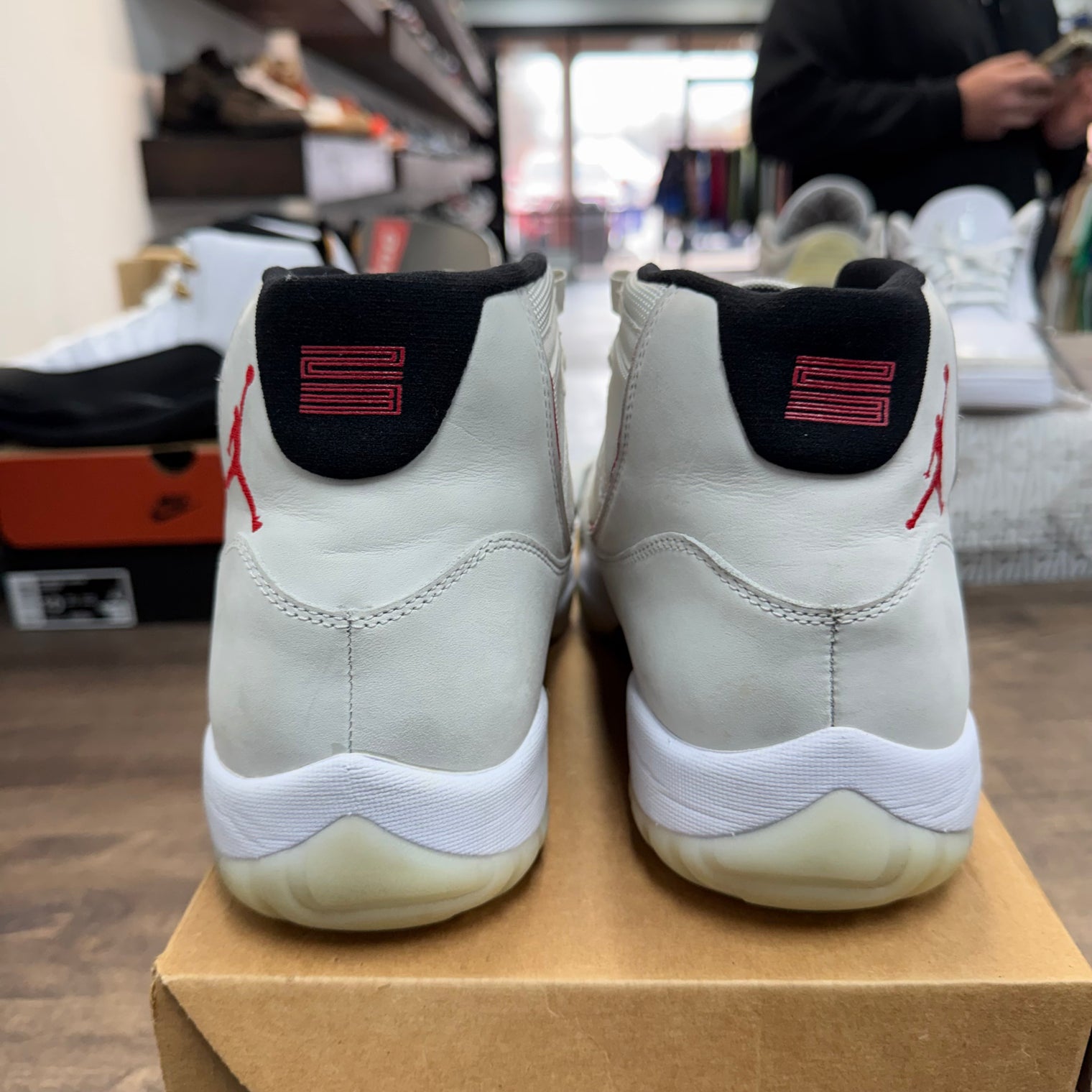 Pure Platinum Jordan 11 Retro (USED, No Box)