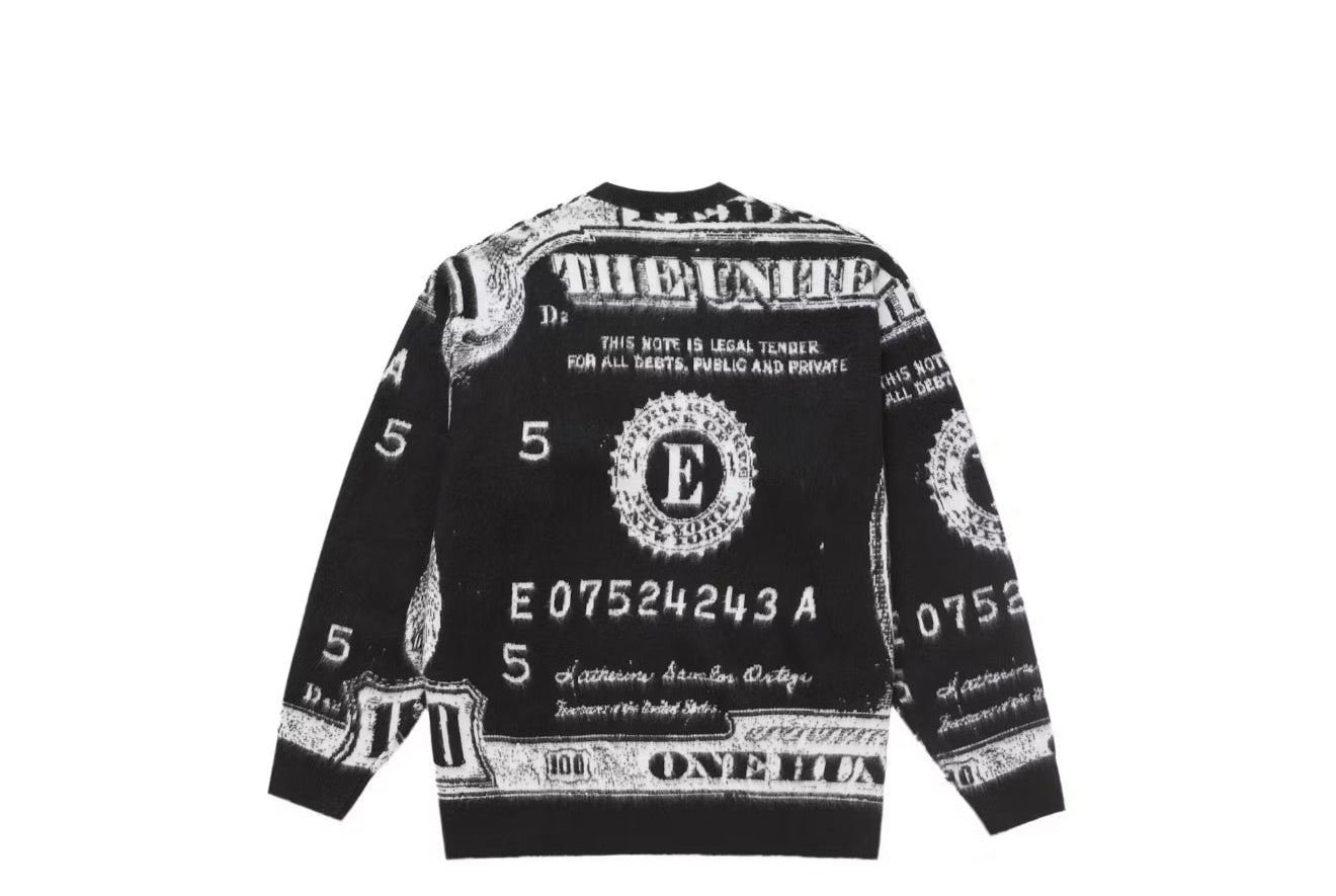 Supreme Ben Franklin Money Sweater Black
