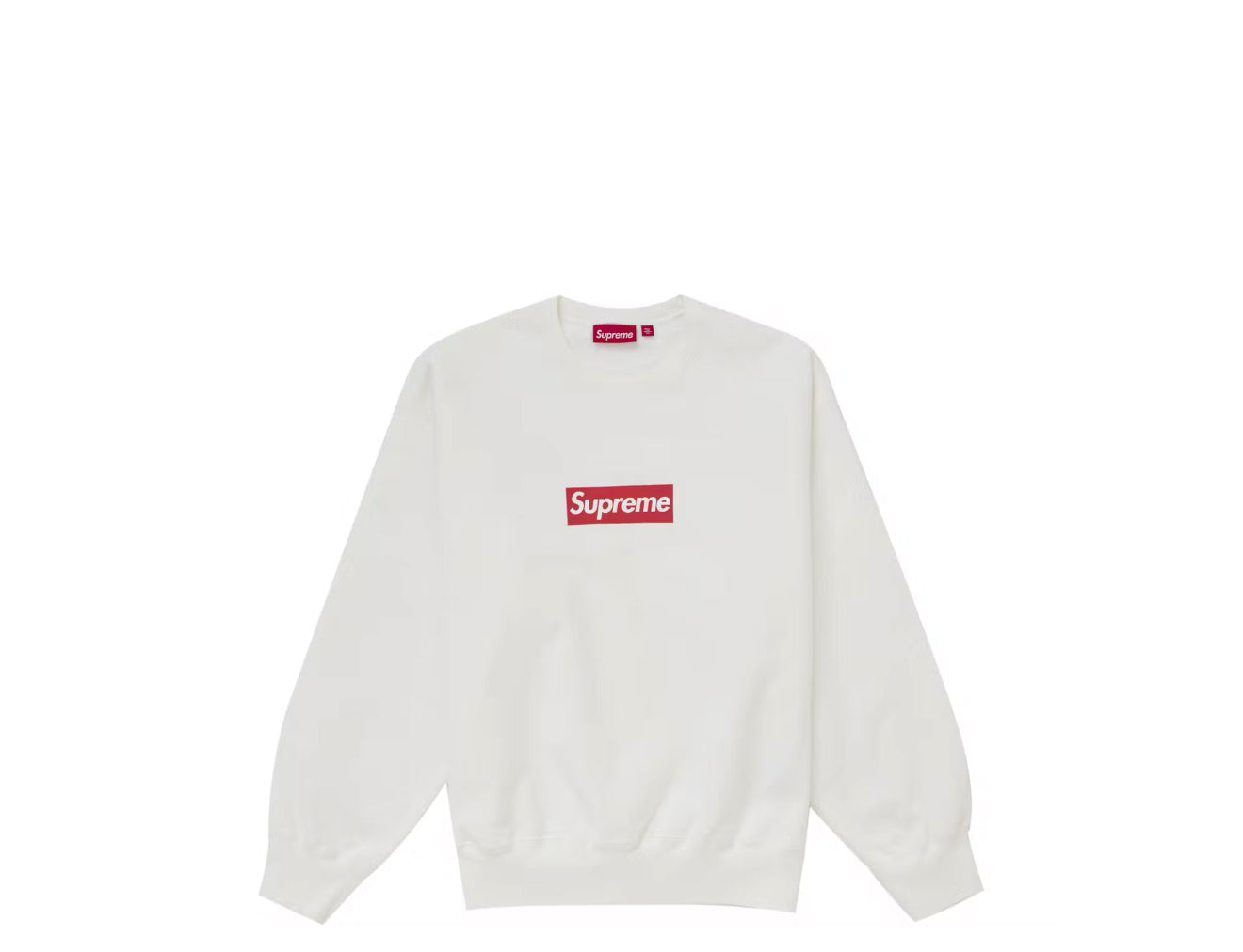 Supreme Washed Box Logo Crewneck White