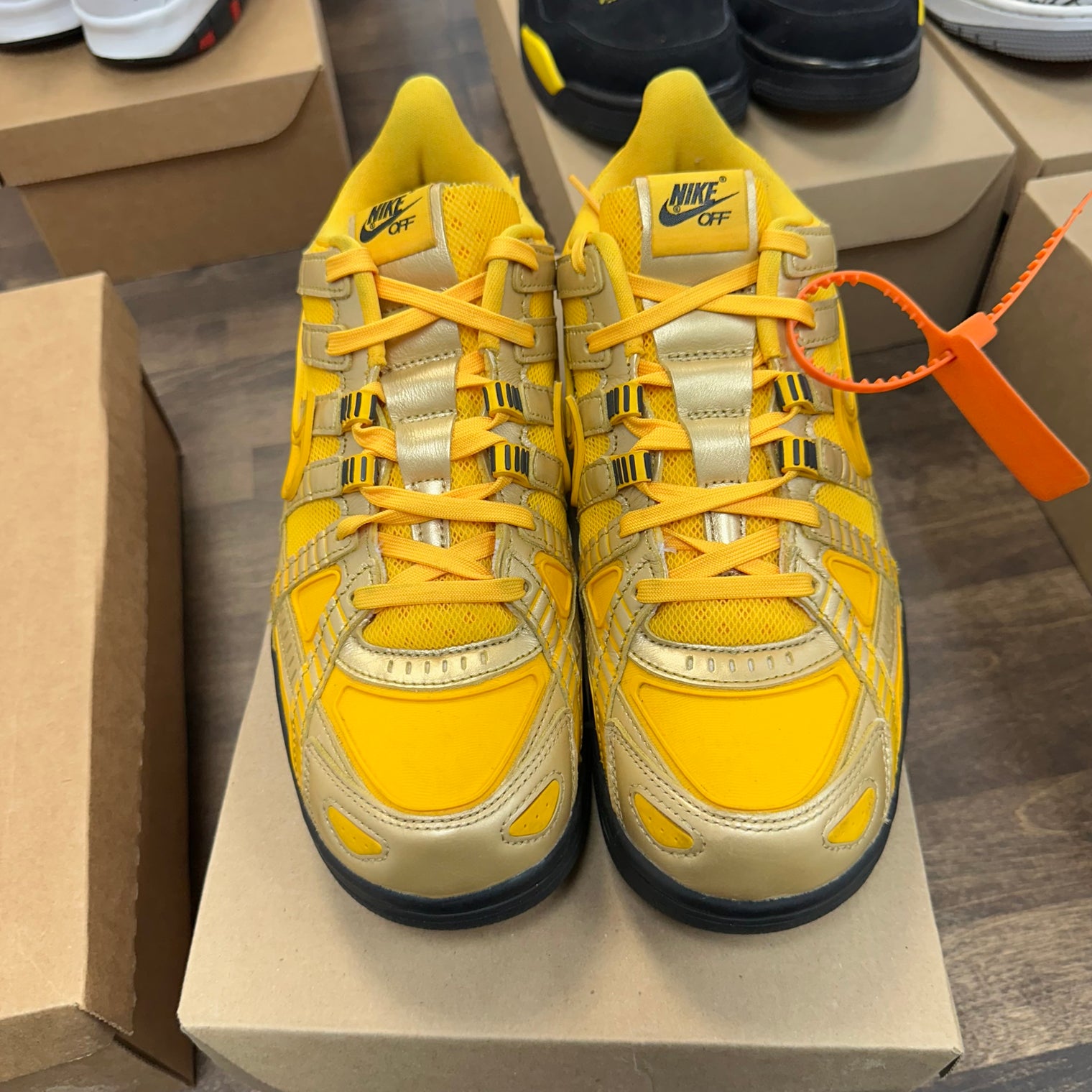 Off-White Rubber Dunk University Gold (USED,No Box)