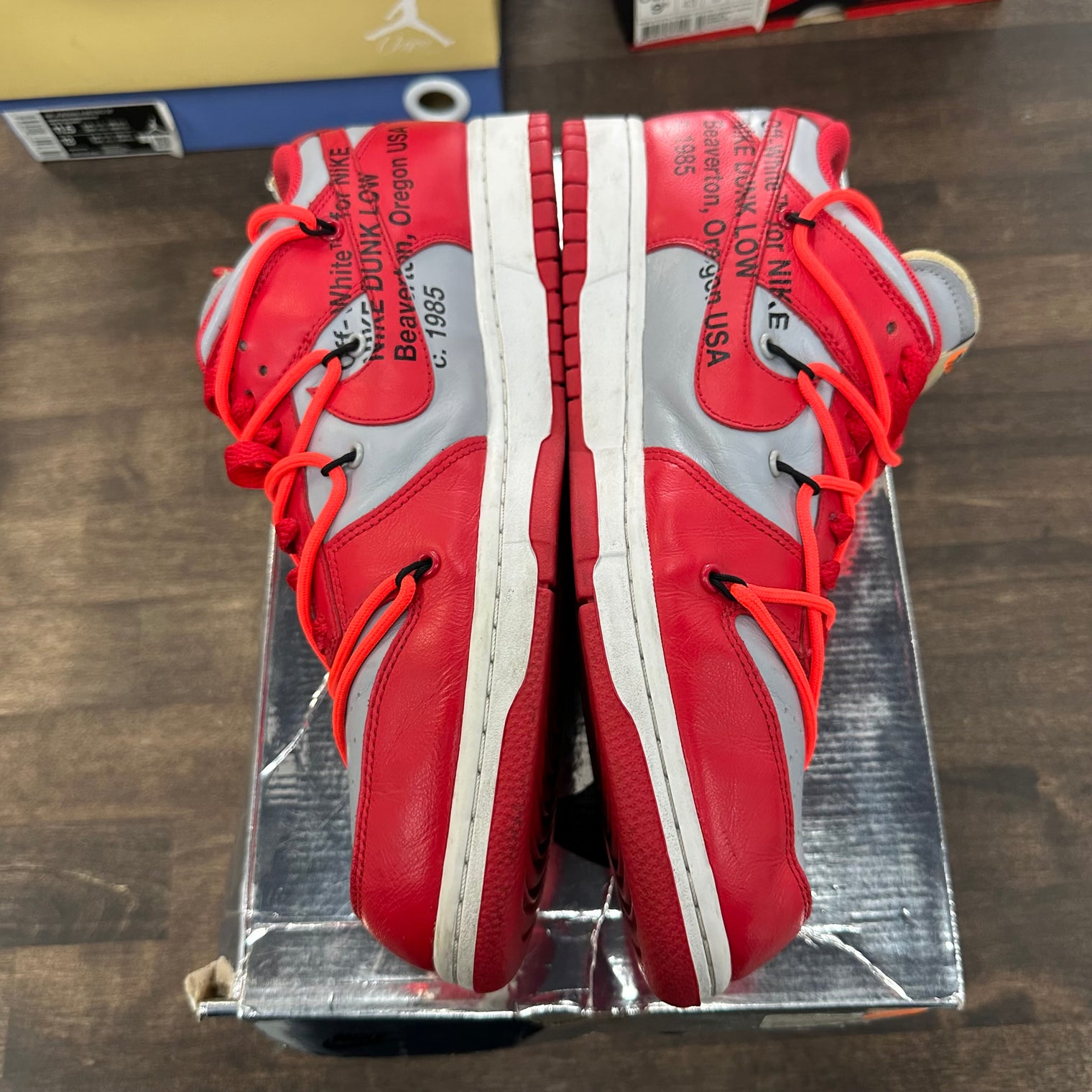 University Red Off-White Nike Dunk Low (USED)
