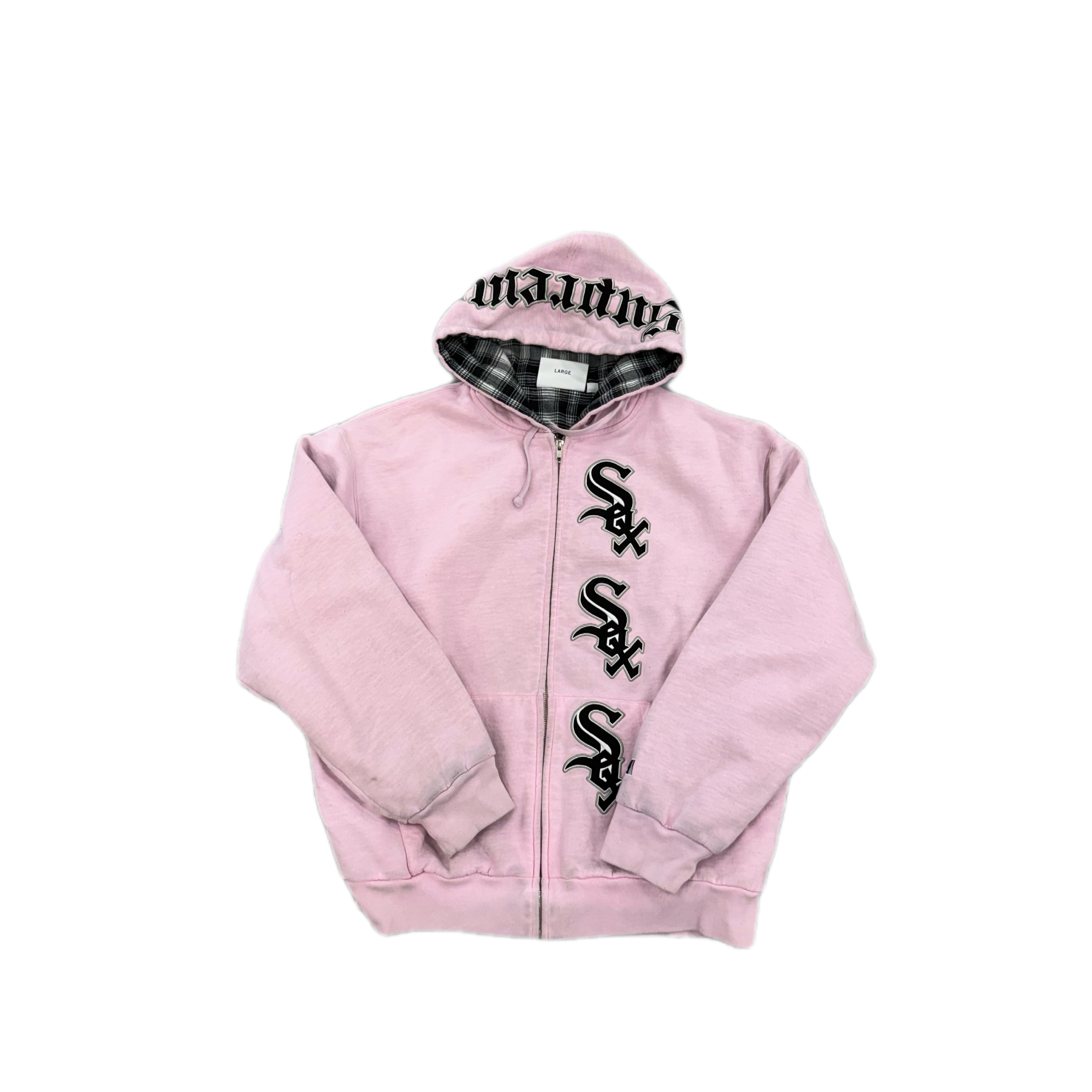 Light Pink Supreme Chicago White Sox Zip Up Hooded Sweatshirt (Pre-Owned)