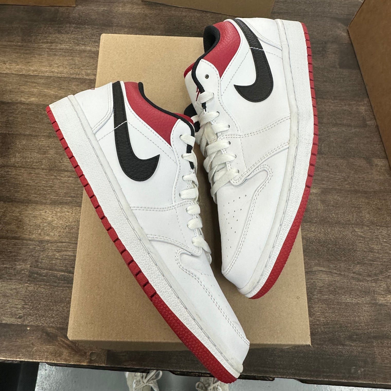 White Gym Red Jordan 1 Low (USED, No Box)