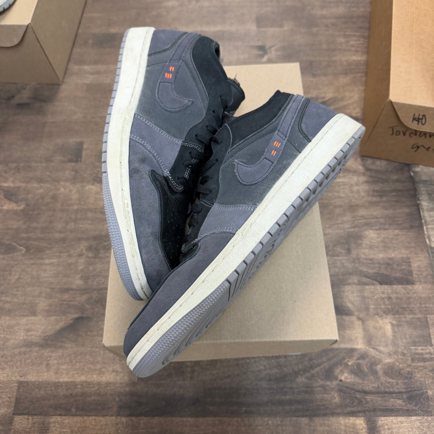 Craft Inside Out Black Jordan 1 Low (USED, No Box)