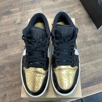 Gold Toe Jordan 1 Low (USED, No Box)