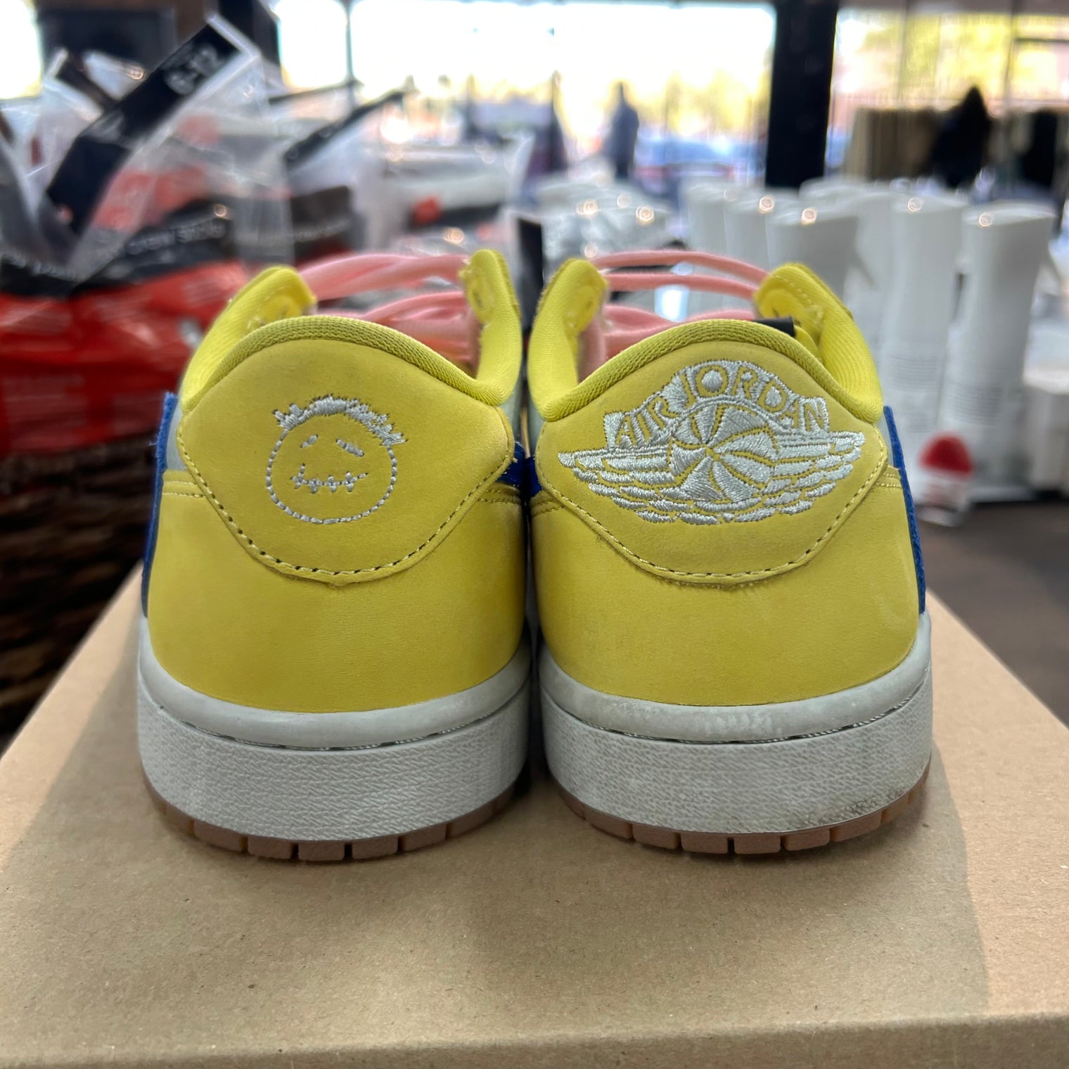 Travis Scott Canary Jordan 1 Low OG SP (W) (USED, No Box)