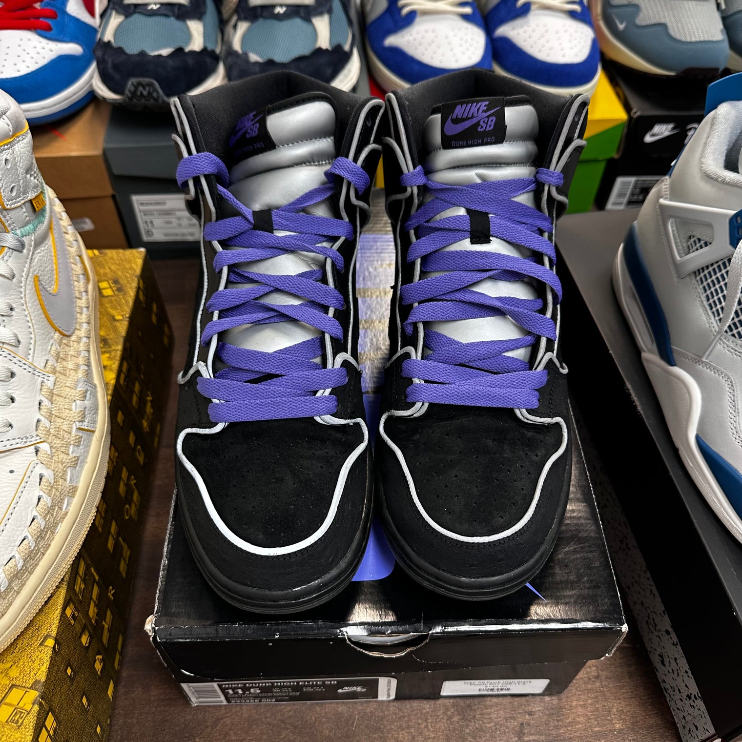 Black Purple Box SB Dunk High (USED)