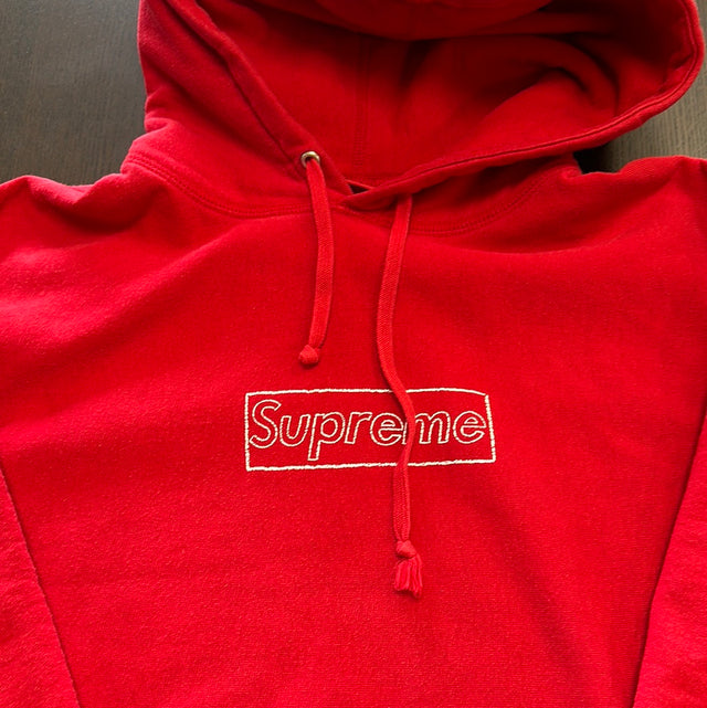 Supreme Kaws Chalk Box Logo Hoodie (Used)