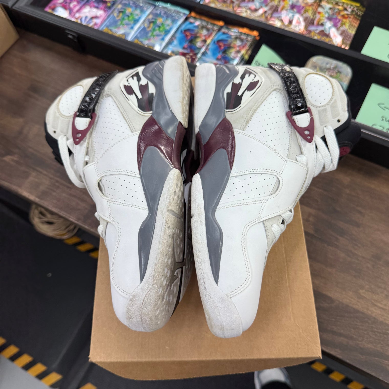 White Burgundy Jordan 8 (W) (USED, No Box)