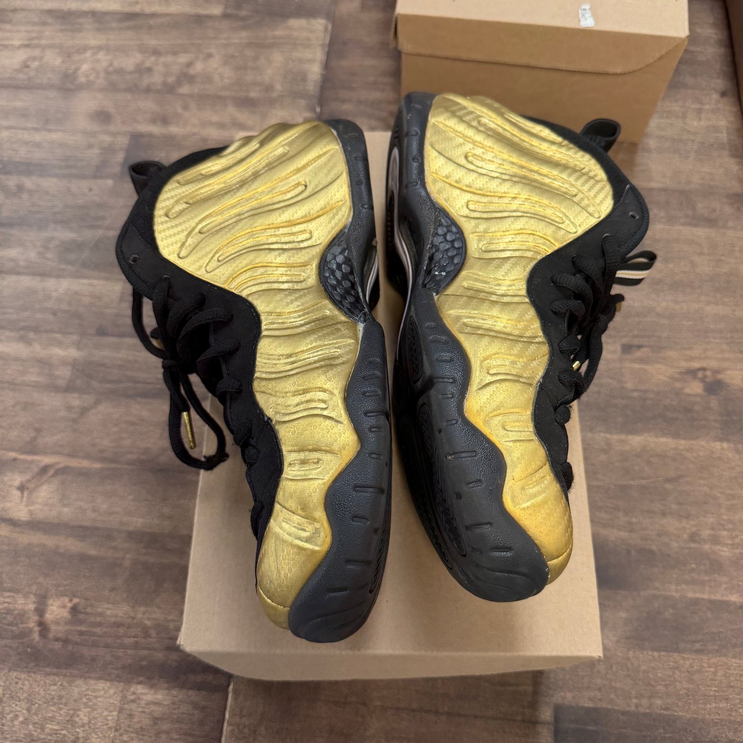 Metallic Gold Nike Air Foamposite Pro (USED, No Box)