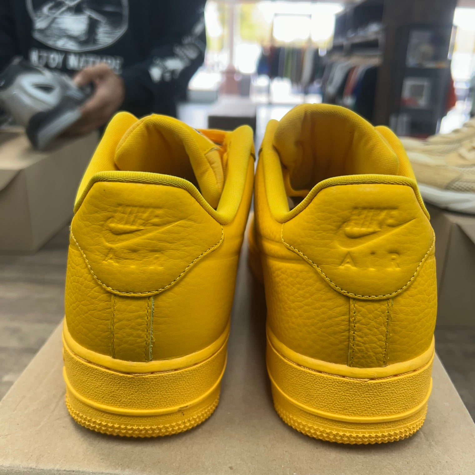Pro-Tech Waterproof University Gold Nike Air Force 1 Low (USED, No Box)