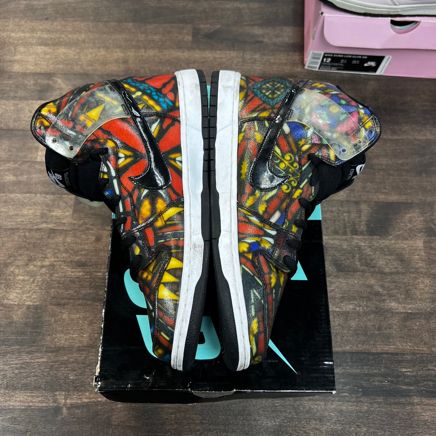 Concepts Stain Glass SB Dunk High (USED, No Insoles, Separating)