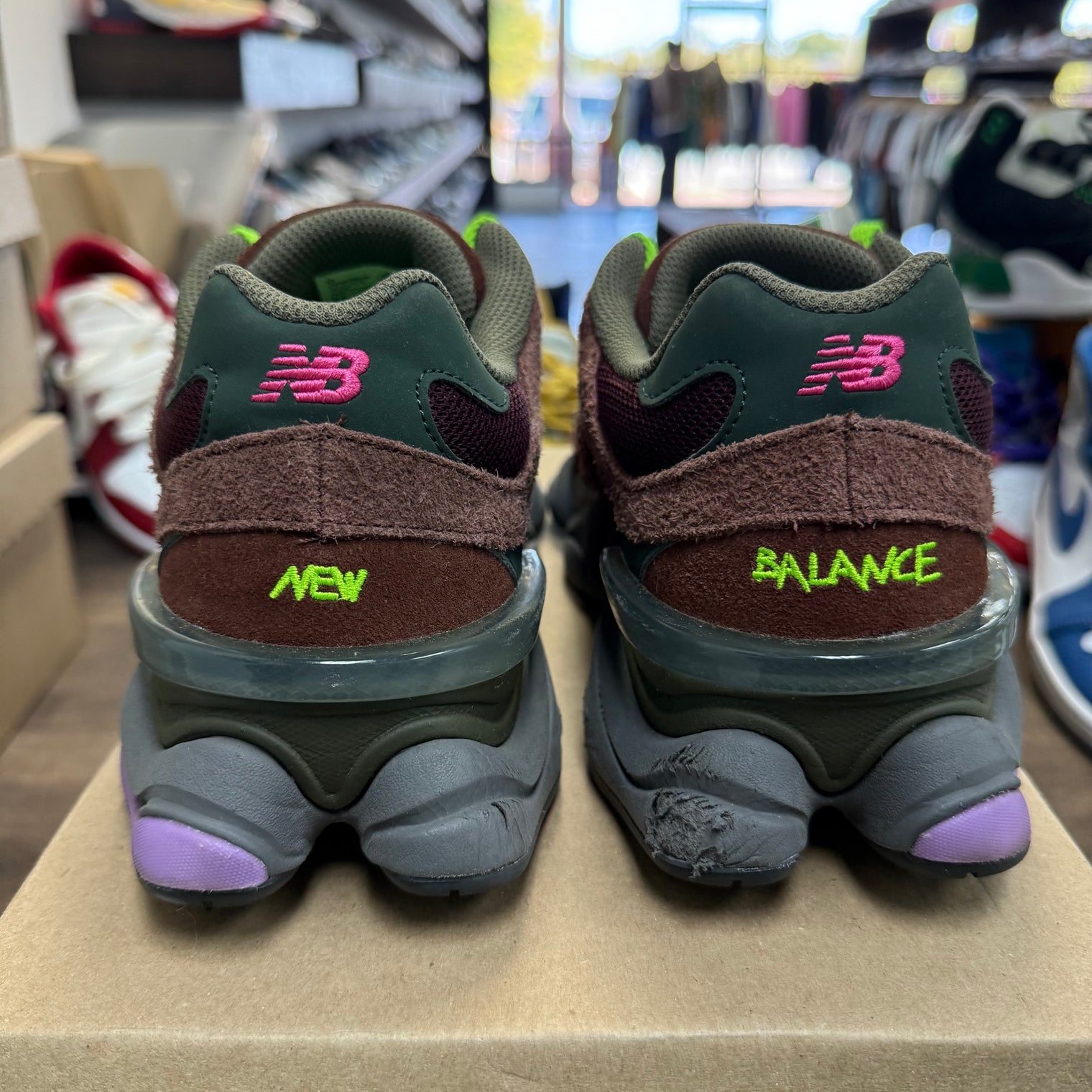 Rich Oak Burgundy New Balance 9060 (USED, No Box)
