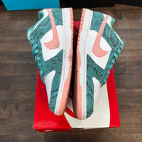 Teal Snake Nike Dunk Low (USED)
