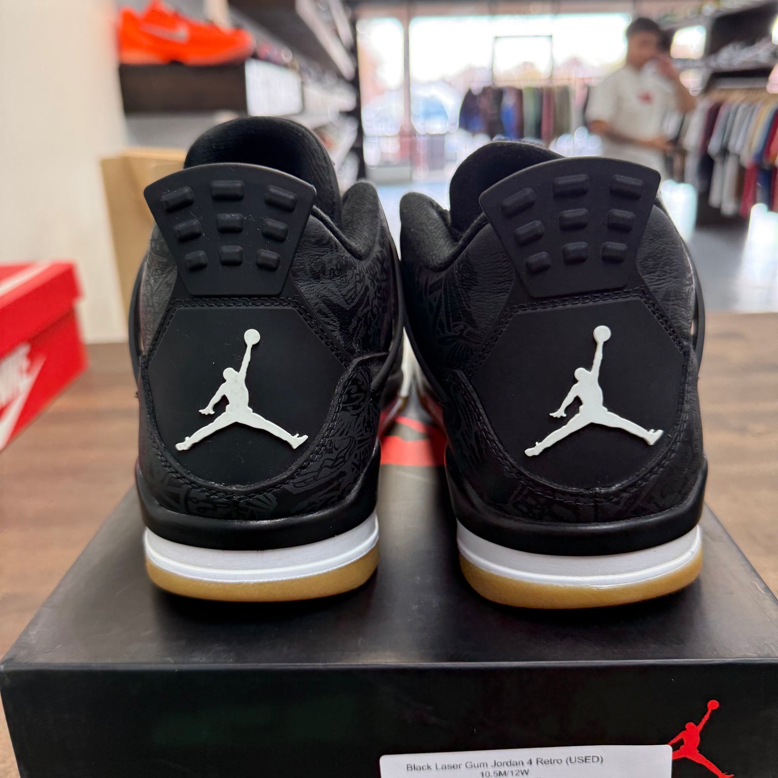 Black Laser Gum Jordan 4 Retro (USED)