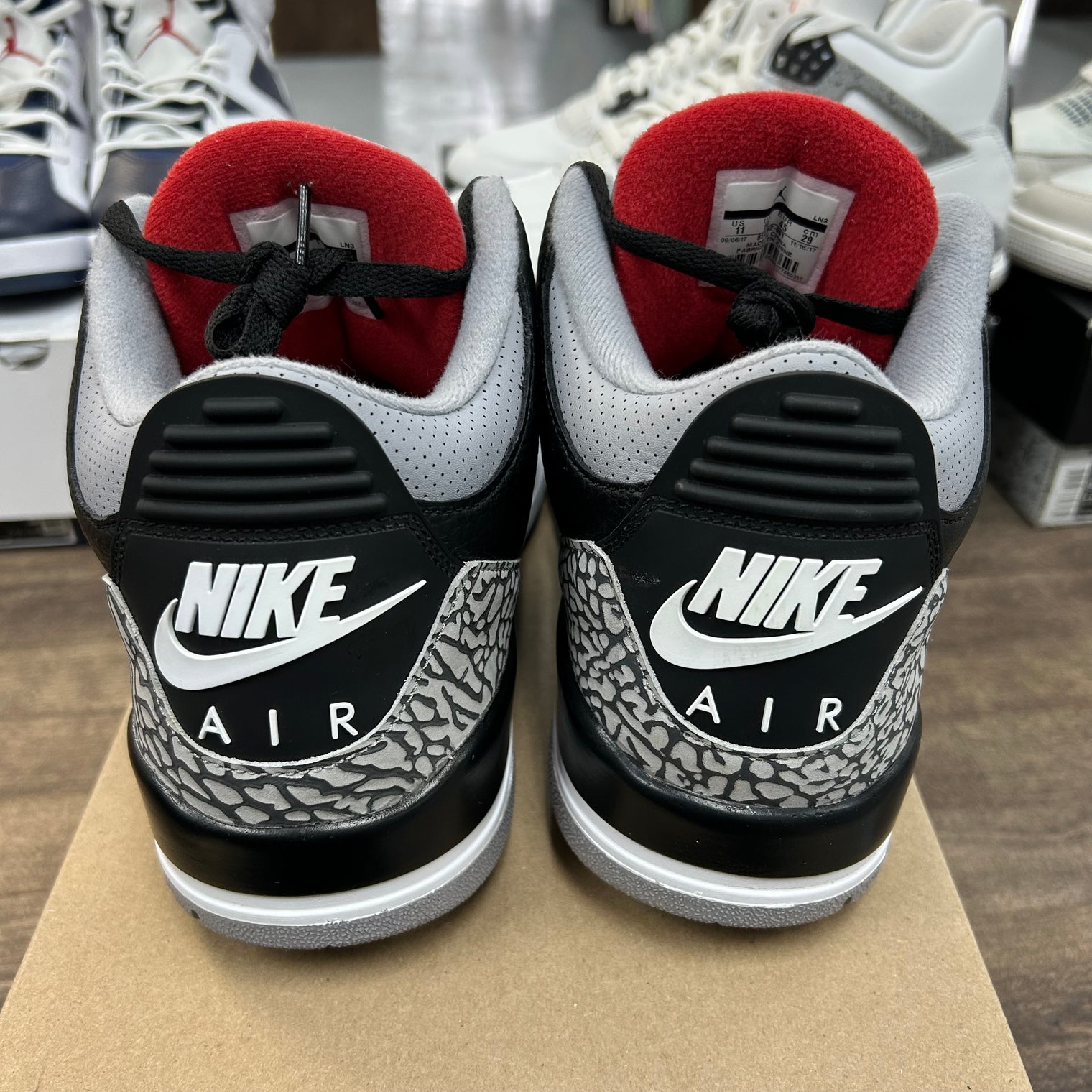 Black Cement Jordan 3 Retro (2018) (USED, No Box)