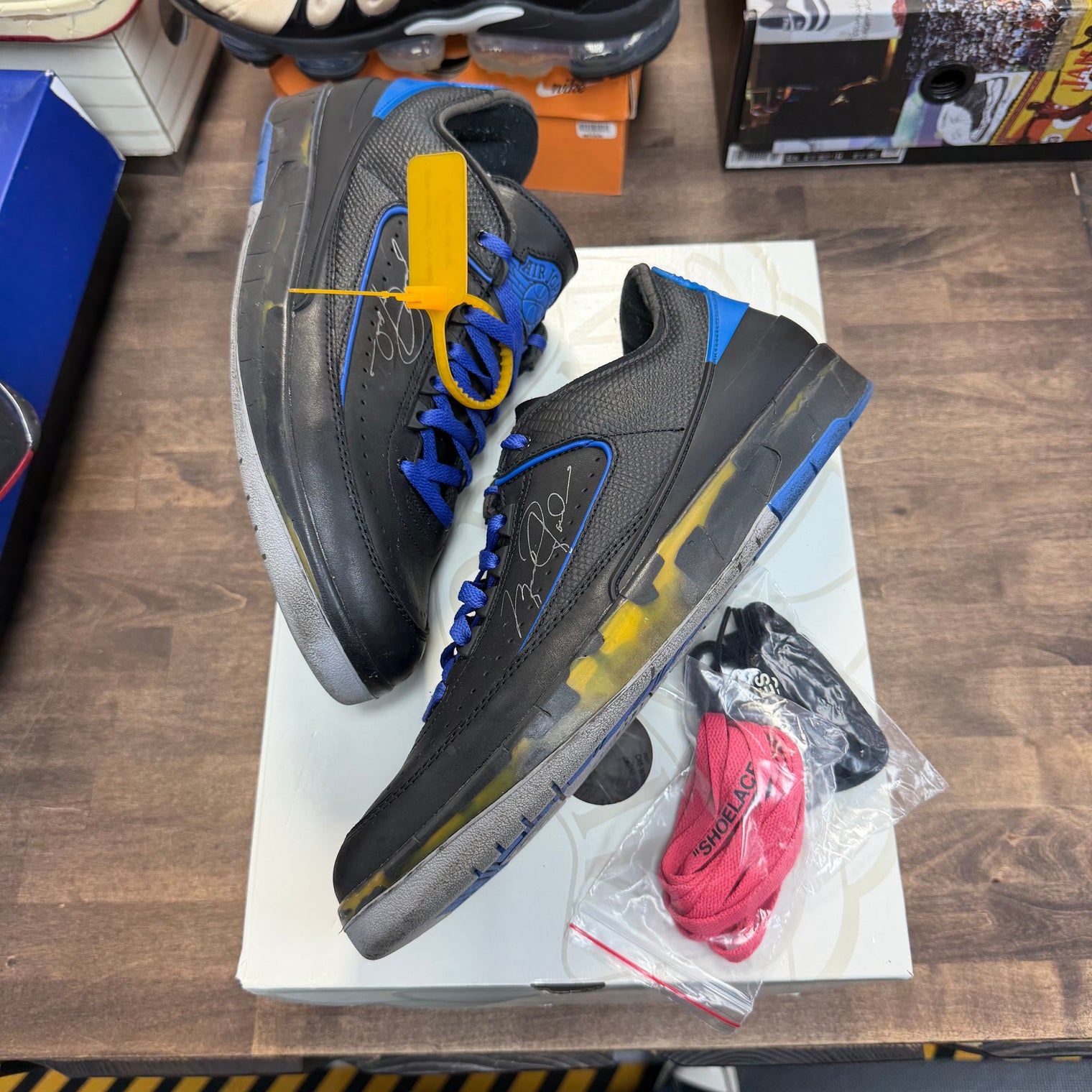 Off-White Black Blue Jordan 2 Low (USED)