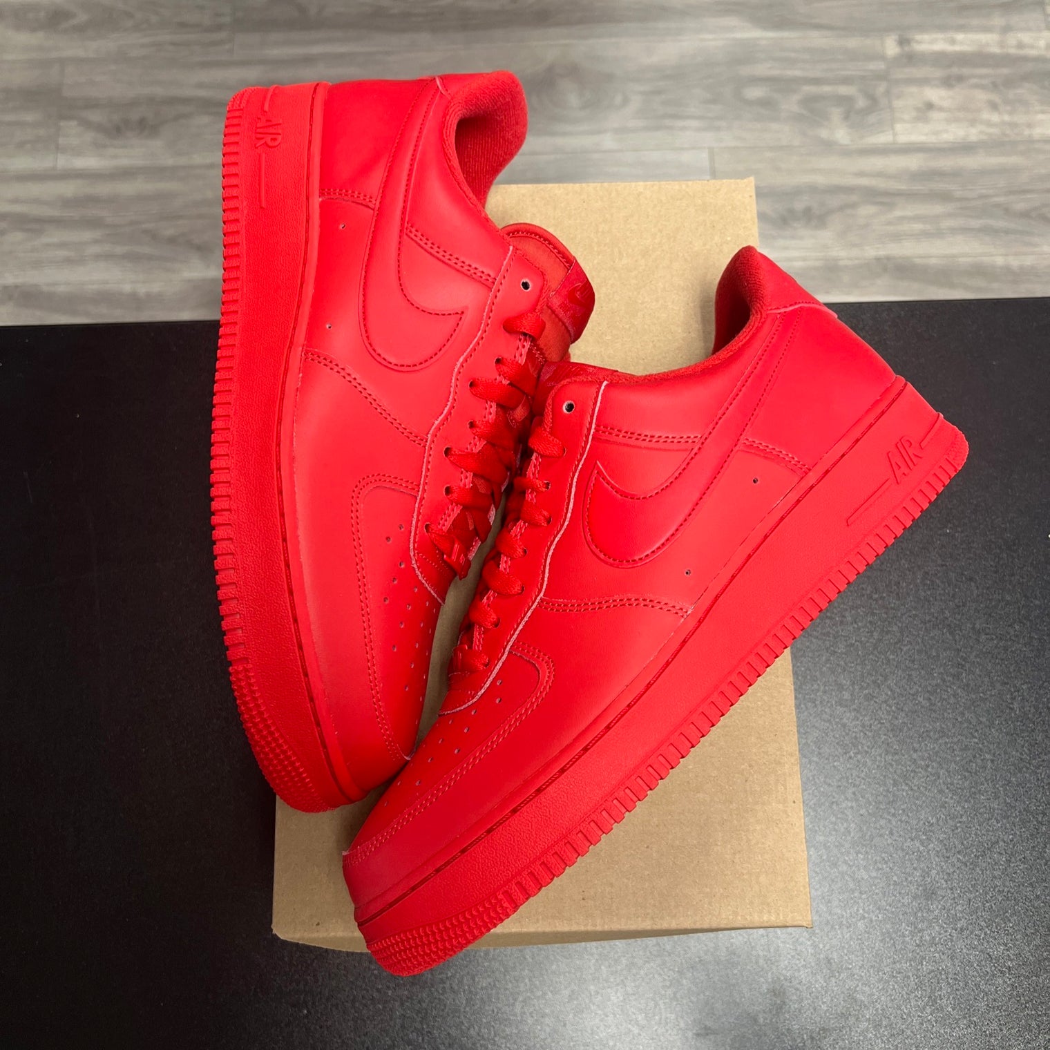 Nike Air Force 1 Low Triple Red (Tried on, no box)