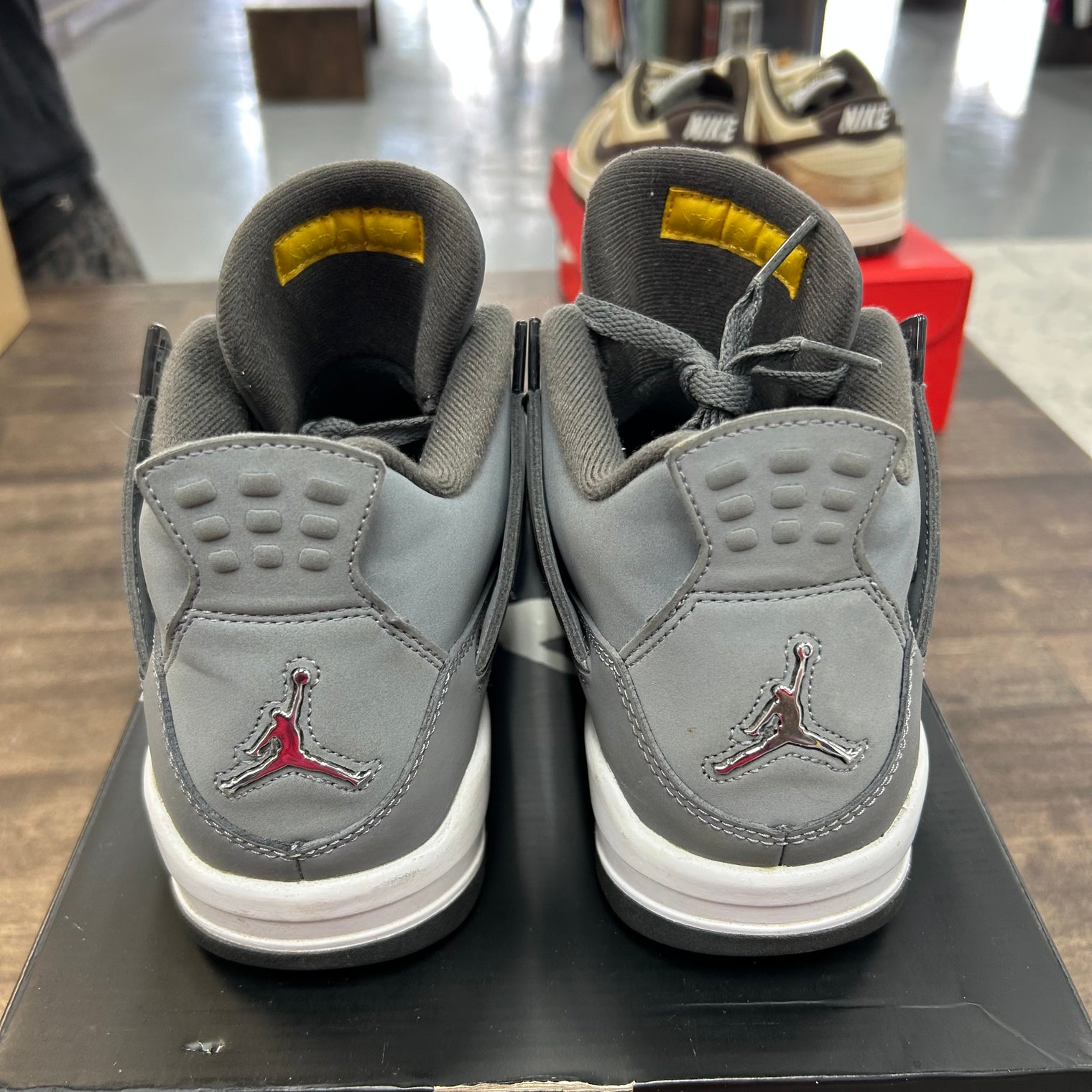 Cool Grey Jordan 4 Retro (GS) (USED, No Insoles, No Box)