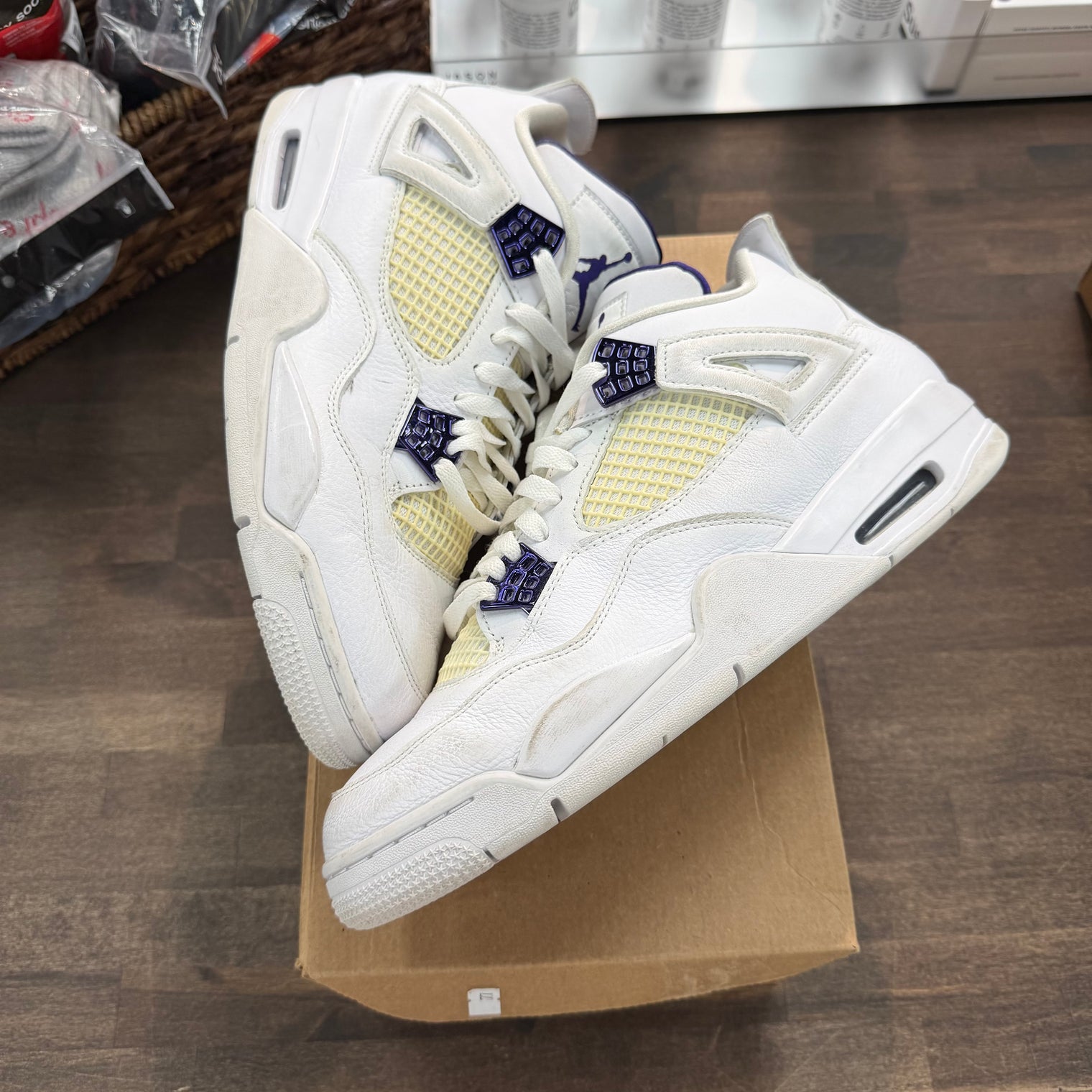 Metallic Purple Jordan 4 Retro (USED, No Box)