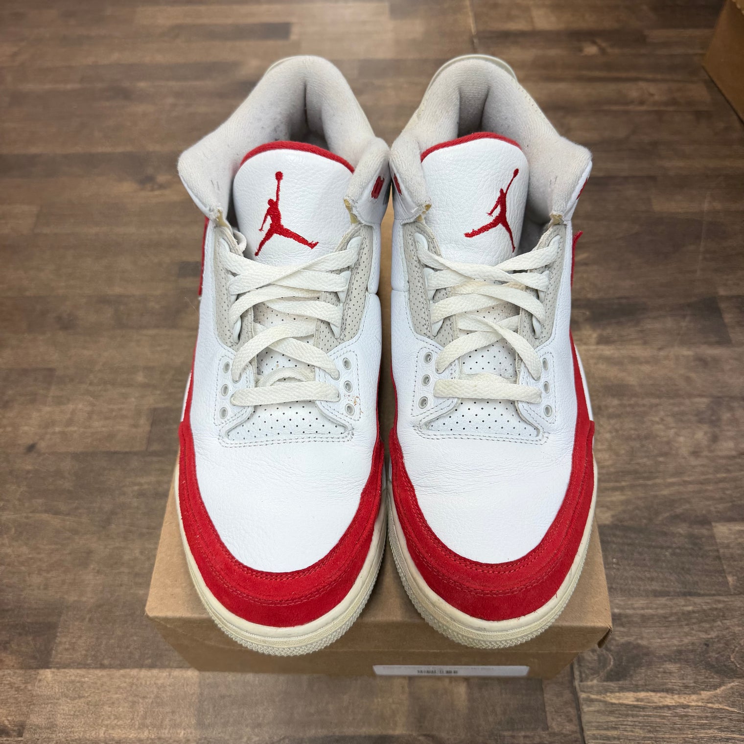 Tinker University Red Jordan 3 Retro (USED, No Box, No Insoles)