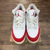 Tinker University Red Jordan 3 Retro (USED, No Box, No Insoles)