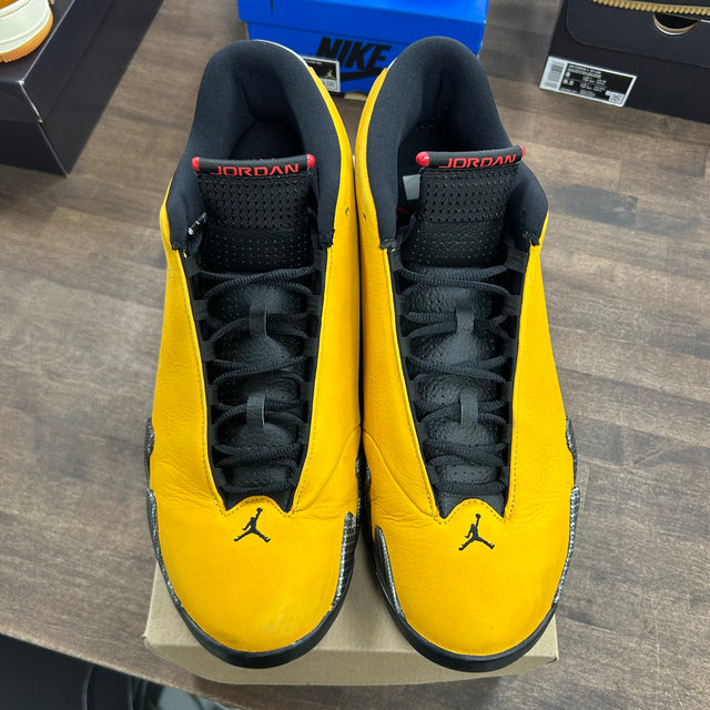 University Gold Ferrari Jordan 14 Retro (USED, No Box)