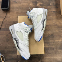 Jordan 5 Retro White Stealth (2021) (US 9.5) (Lightly Worn, No Box)