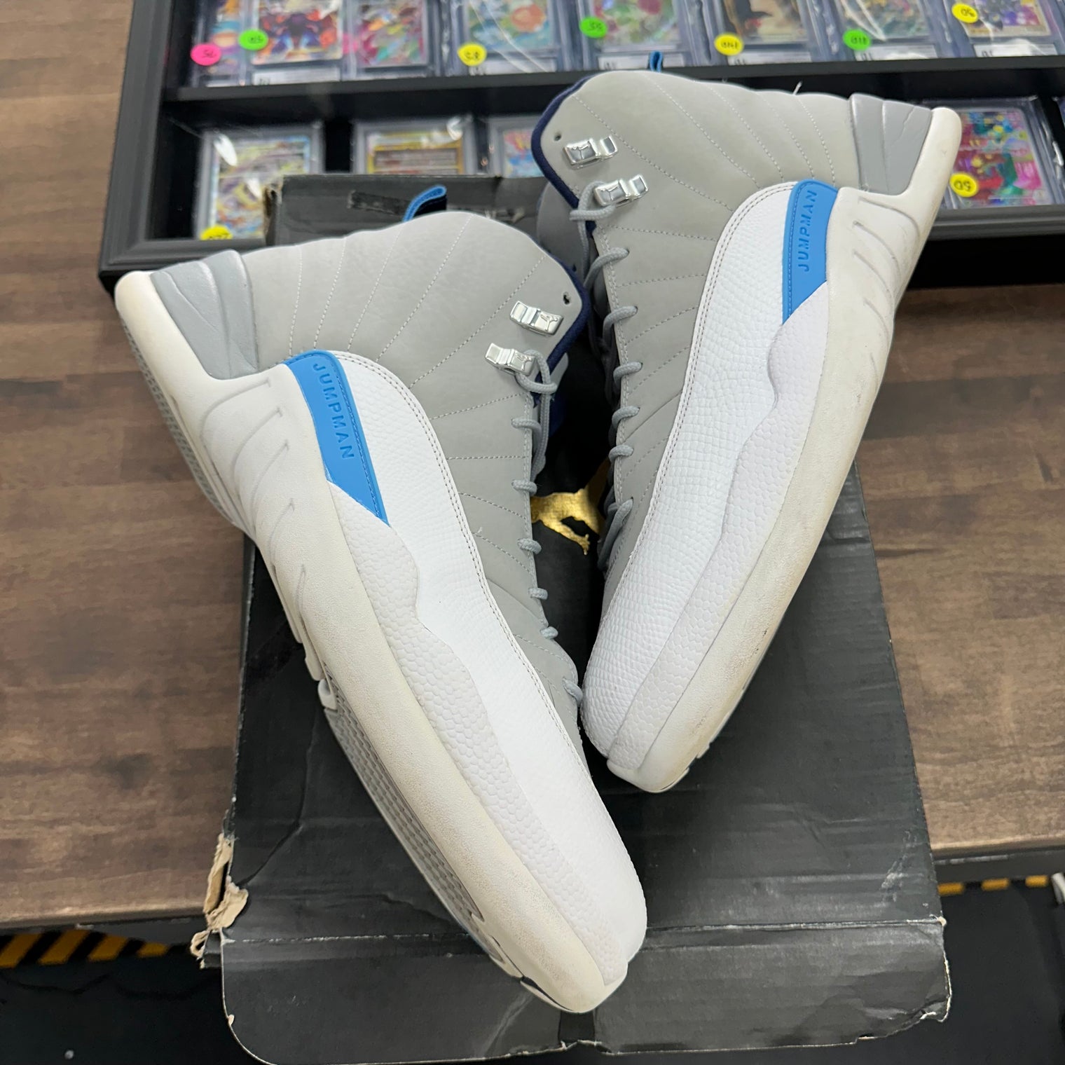 Grey University Blue Jordan 12 (USED, Replacement Box)