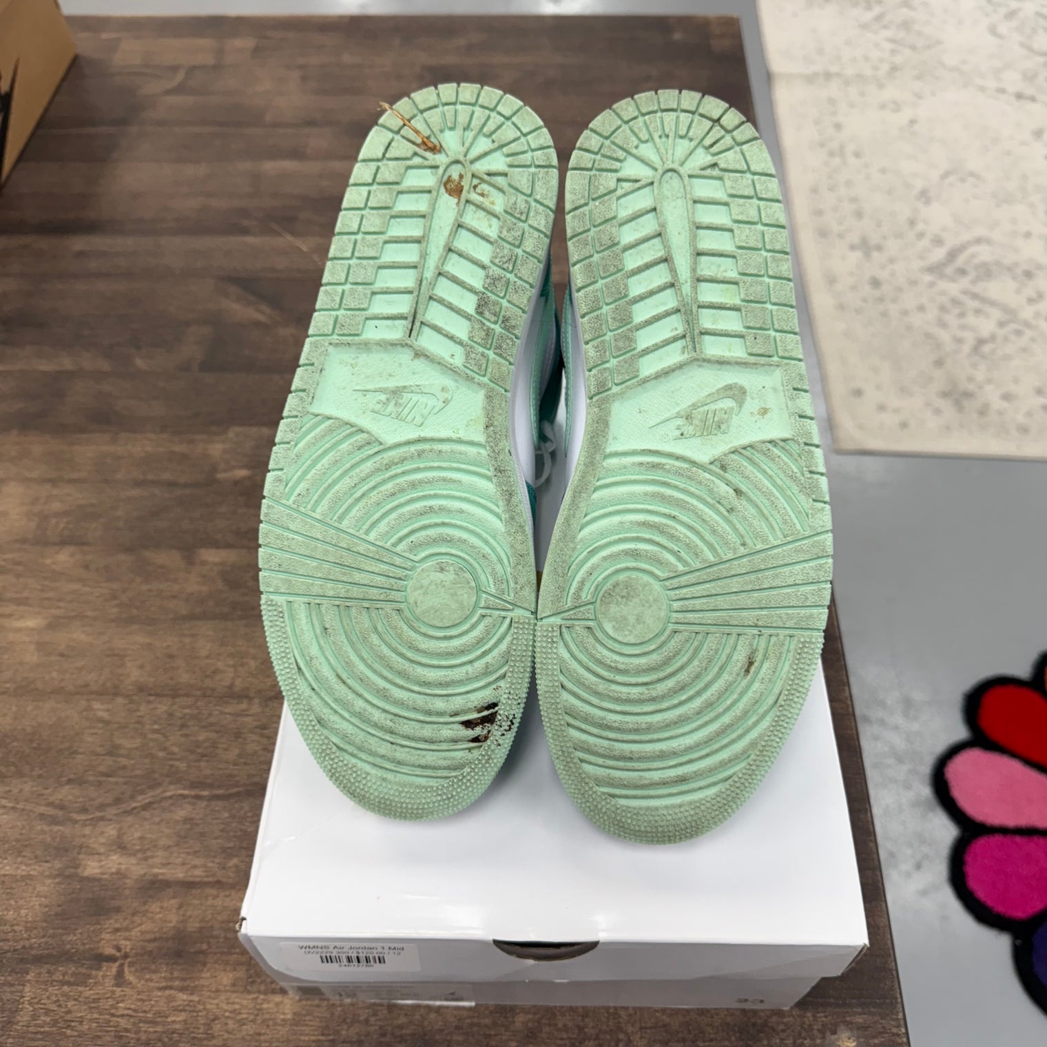 Washed Teal Jordan 1 Mid (W) (USED)
