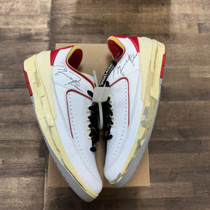Jordan 2 Retro Low SP Off-White White Red Size 14 (Pre-Owned)