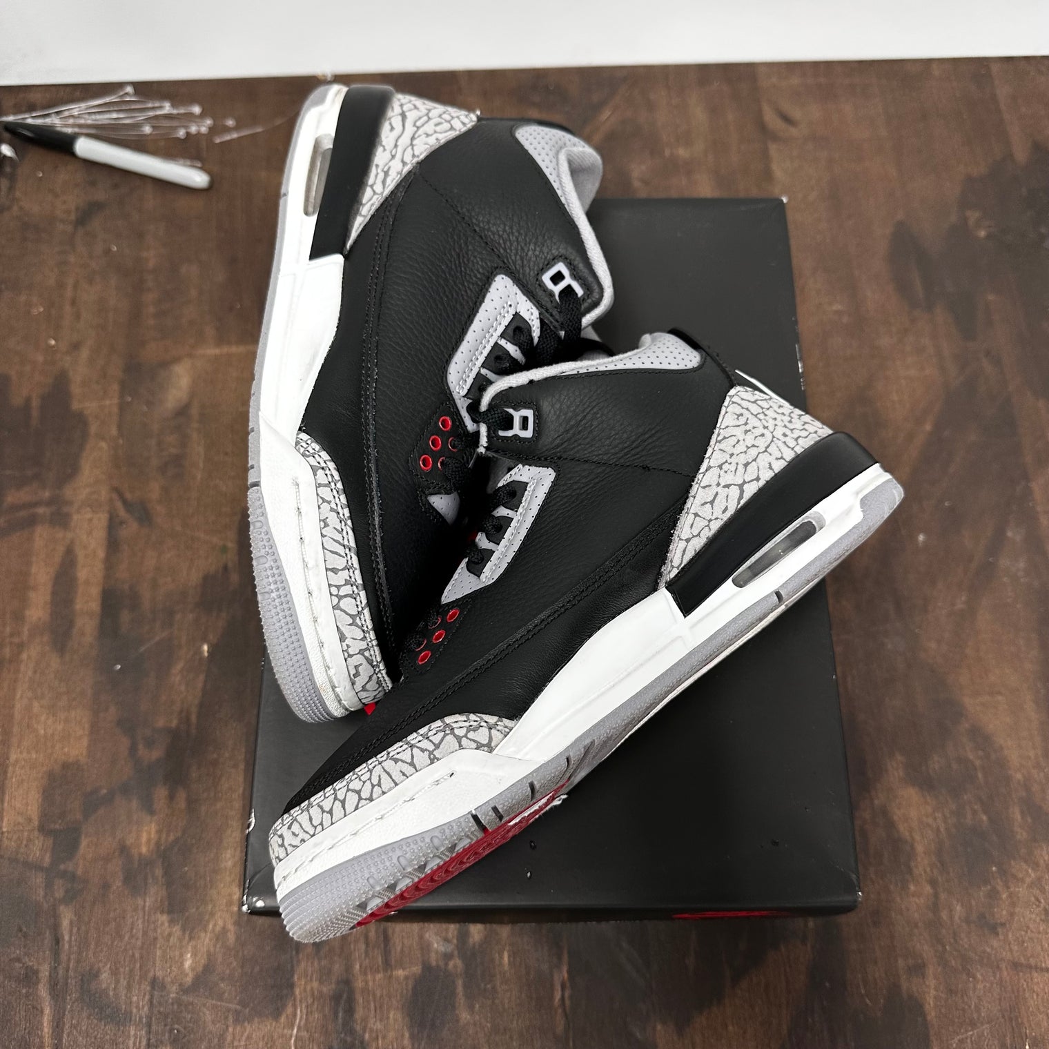 Black Cement Jordan 3 (GS) (USED)