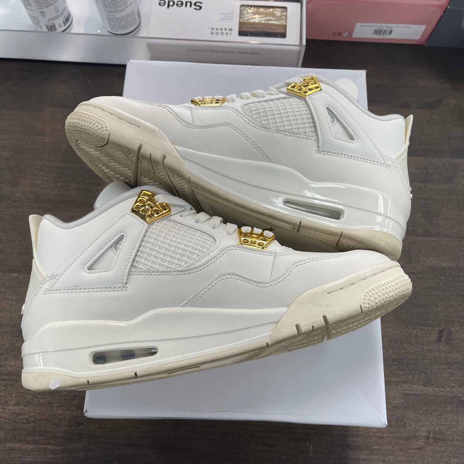 Metallic Gold Jordan 4 (W) (USED)