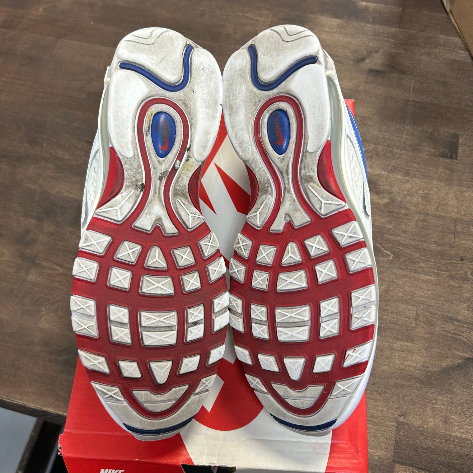 Game Royal Metallic Silver University Red Air Max 97 (USED)