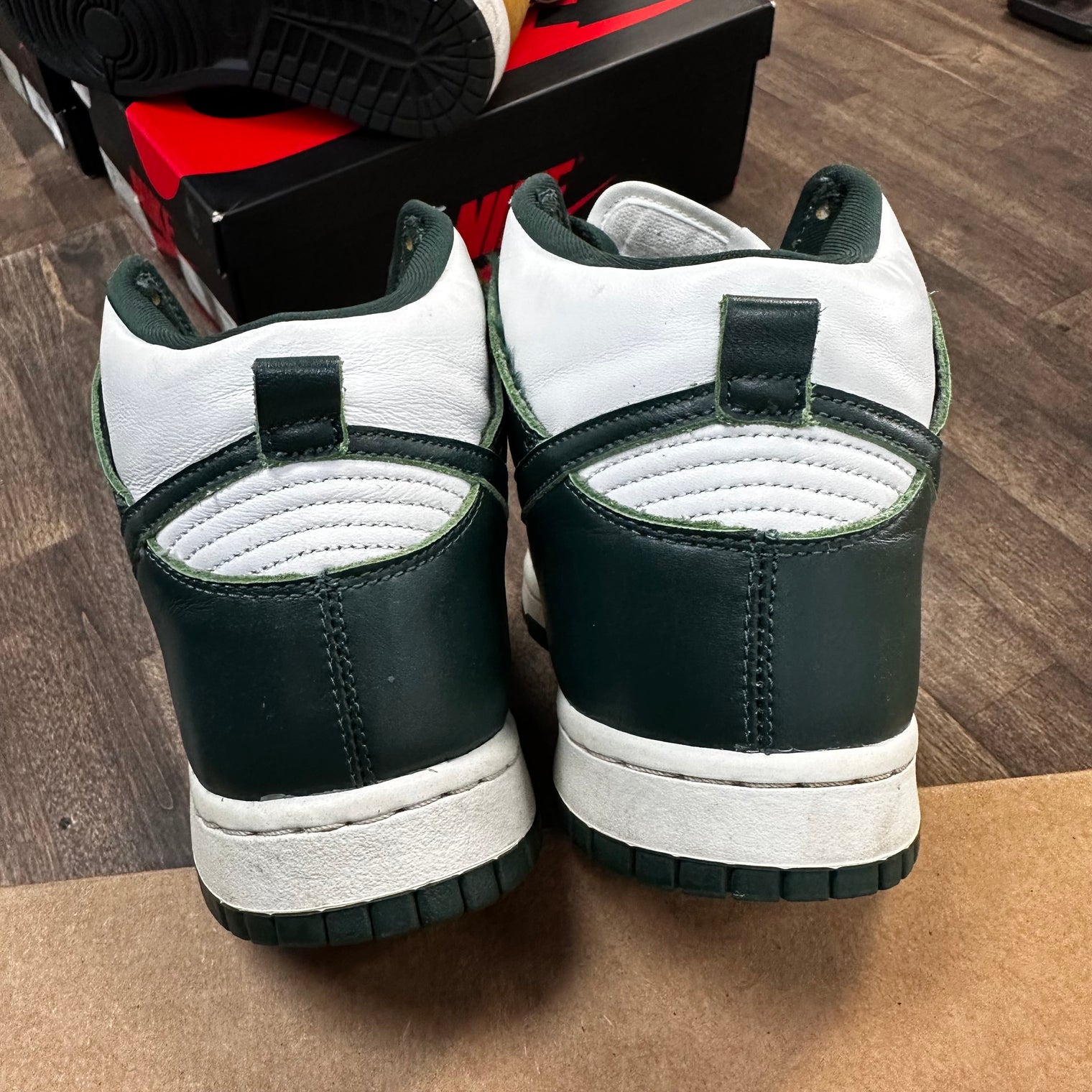 Spartan Green Dunk High (USED, No Box)