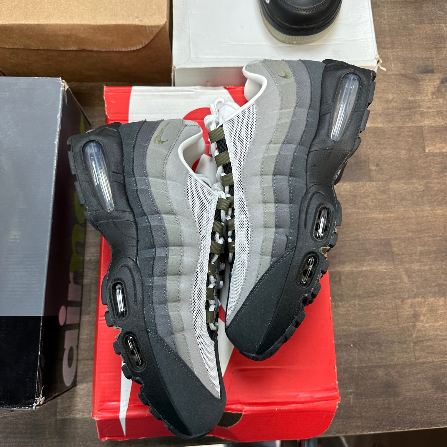 Big Bubble Black Medium Olive Nike Air Max 95 (Women's) (USED)