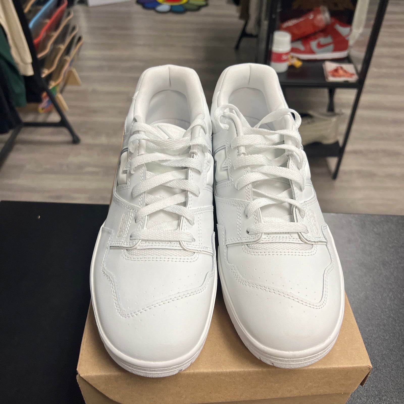 New Balance 550 Triple White (USED, no box)