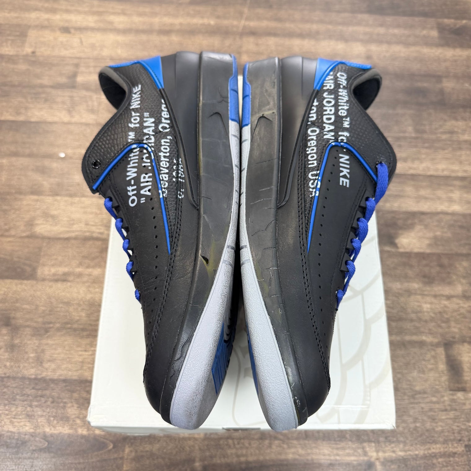 Off-White Black Blue Jordan 2 Retro Low SP (USED)