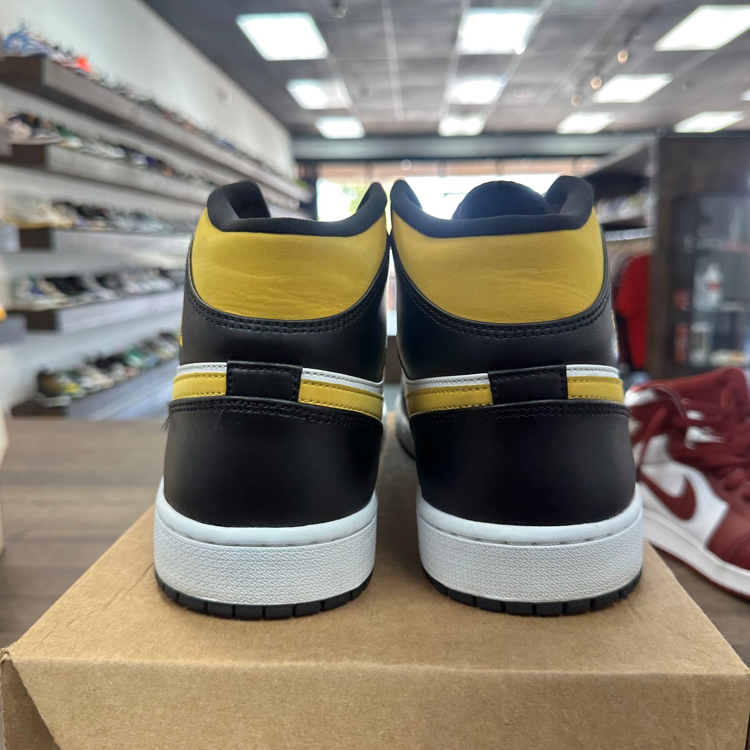 Black University Gold Jordan 1 Mid (USED, No Box)