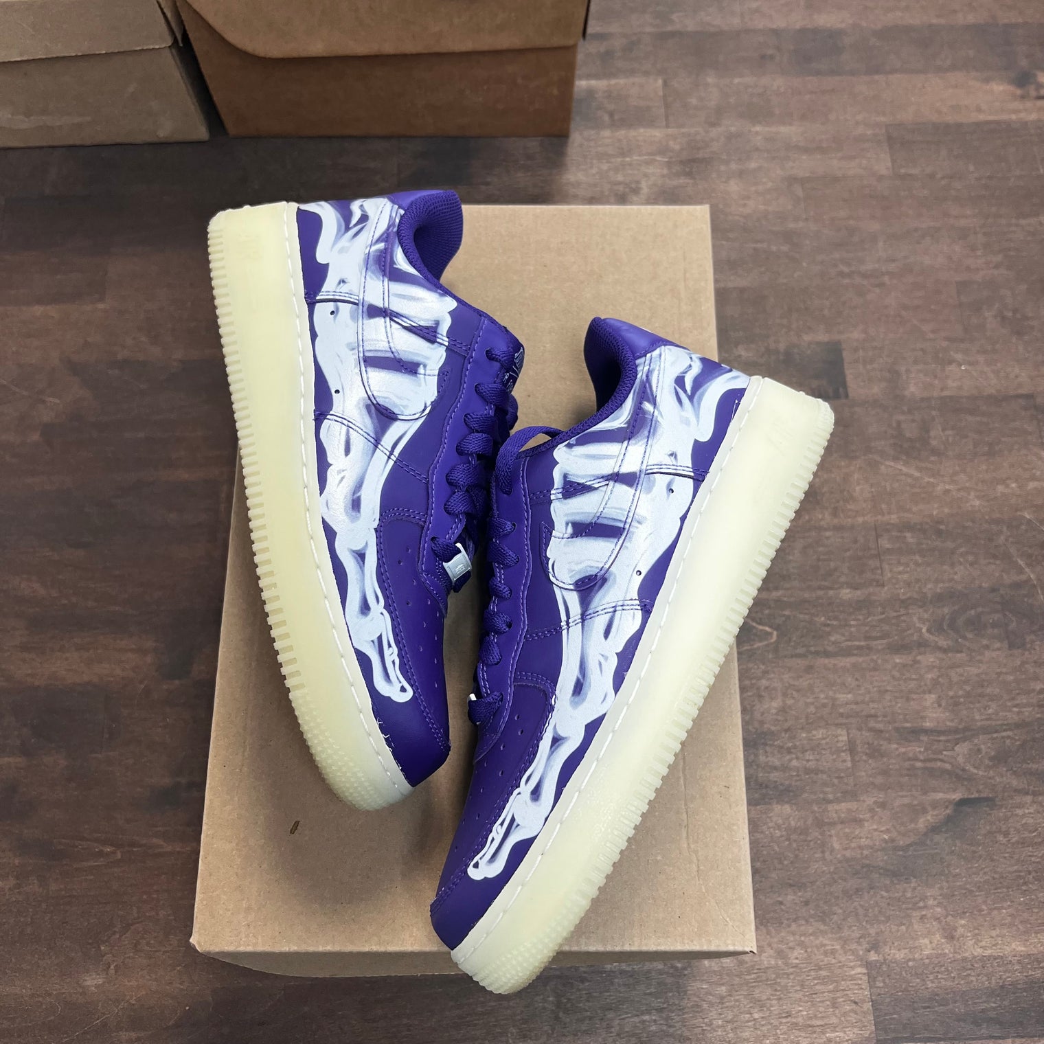 Skeleton Purple Air Force 1 (USED,No Box)